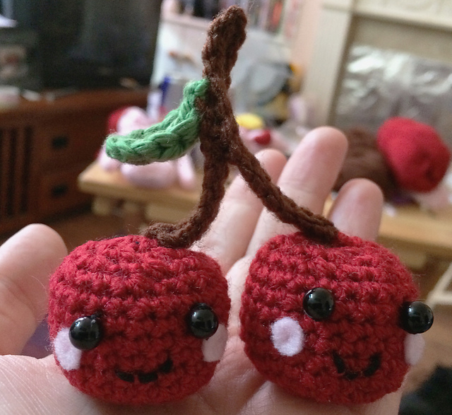 Amigurumi Cherries.