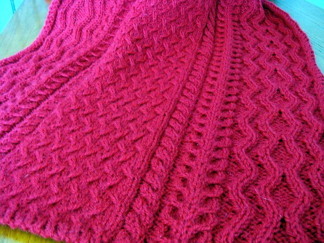 Cabled Prayer Shawl 