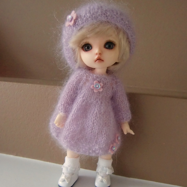 Knitted Dresses & Berets for Pukifee & Lati Yellow