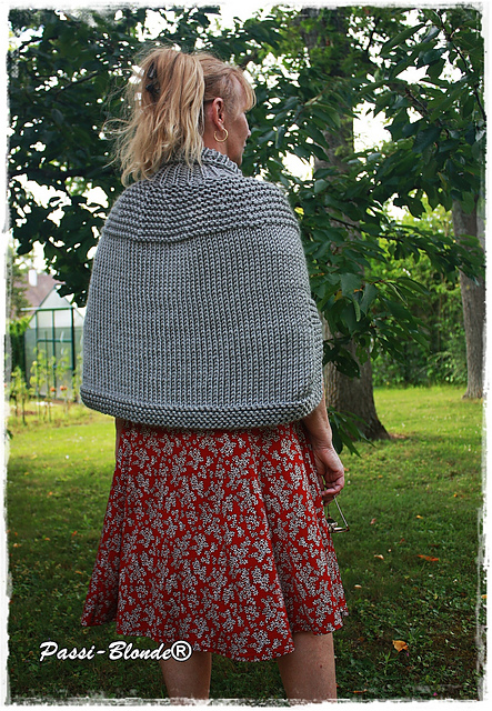 Poncho à col