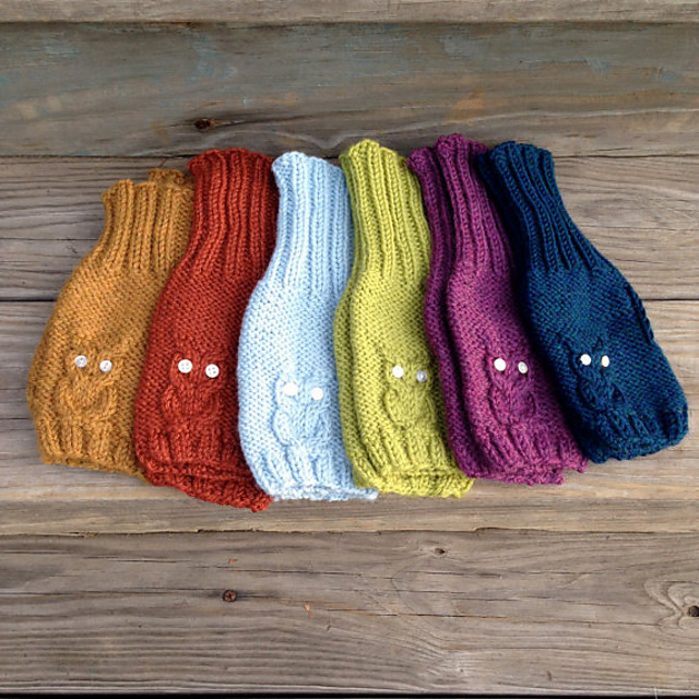 Owl Duet Mitts
