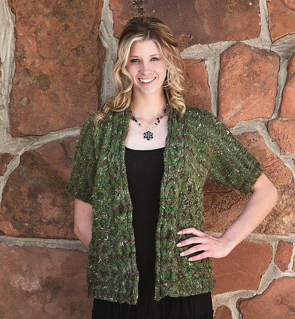 Woman’s Sideways Cabled Cardigan