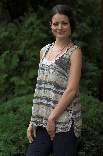 2470 Women's Lace Border Tank Top