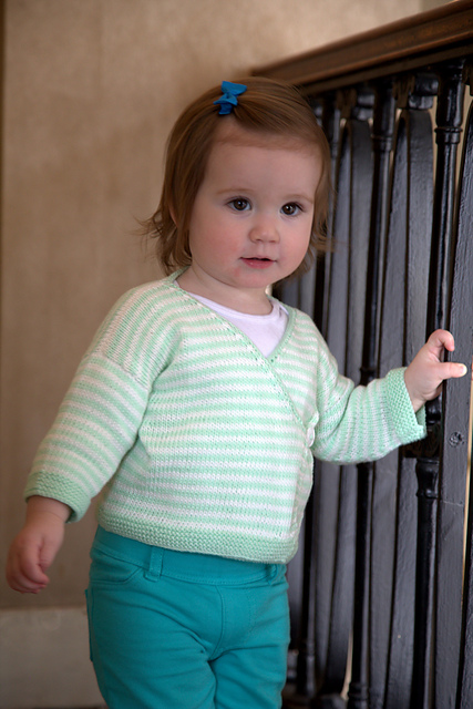 2806 Striped Wrap Cardigan