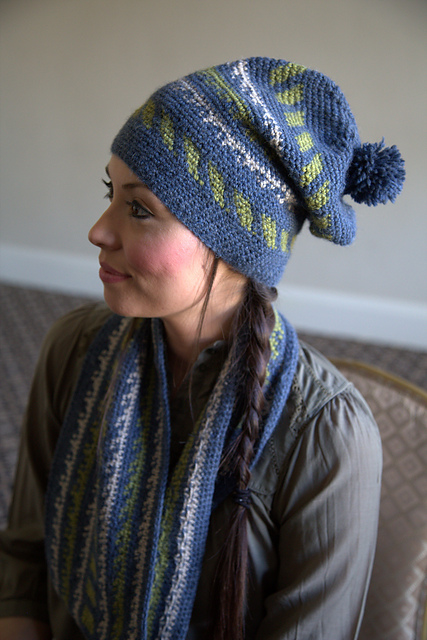 2852 Fairisle Hat and Cowl