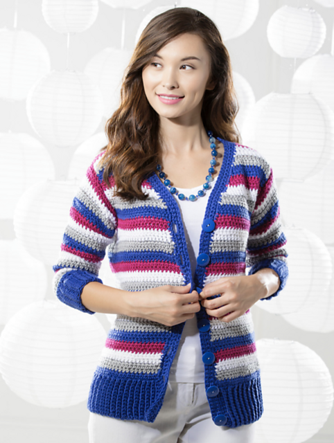 Striped Crochet Cardigan