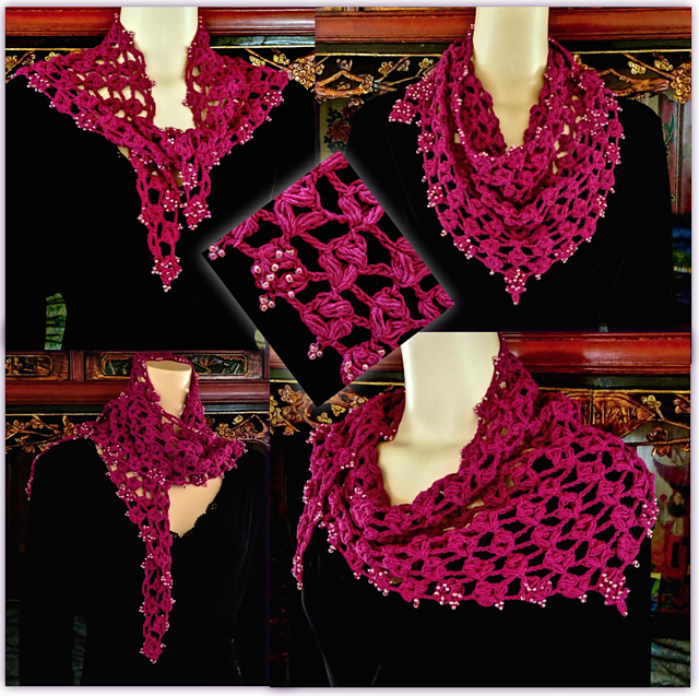 Rosepuff Shawlette