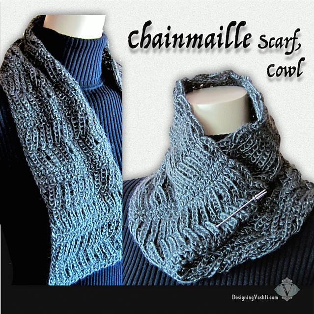 Chainmaille Cowl, Neckwarmer, & Men's long Scarf