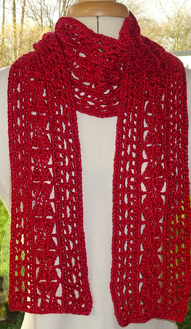 Ruby Lace Scarf