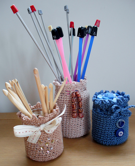 Simple Crochet  Jar covers