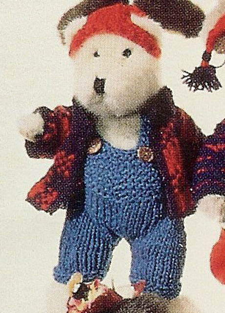 Overalls, cardigan, and hat