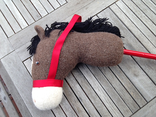 Diamond Knit & Felted Stick Pony