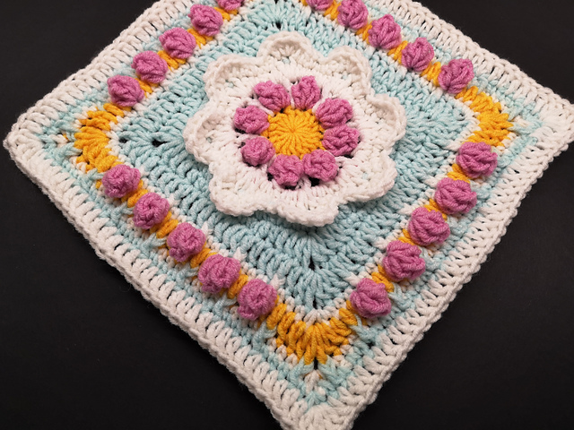 3D Flower Square IX