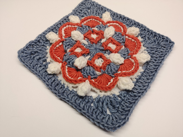 3D Flower Square XV