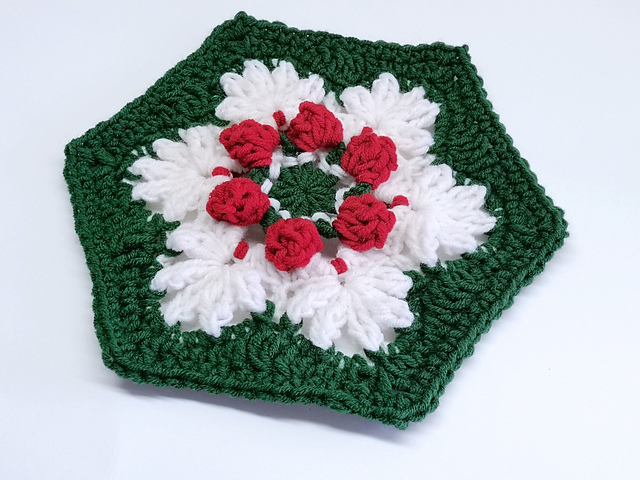 Hexagon with snowflake #3