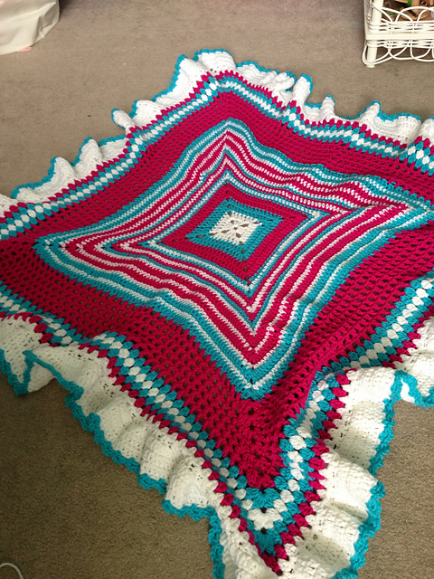 Ruffled Granny Baby Blanket