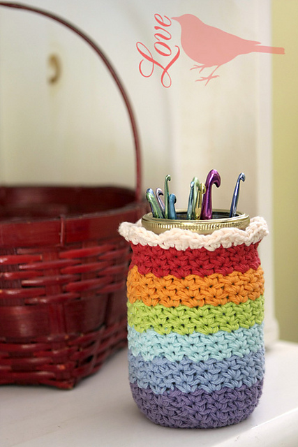 Crocheted Mason Jar Cover
