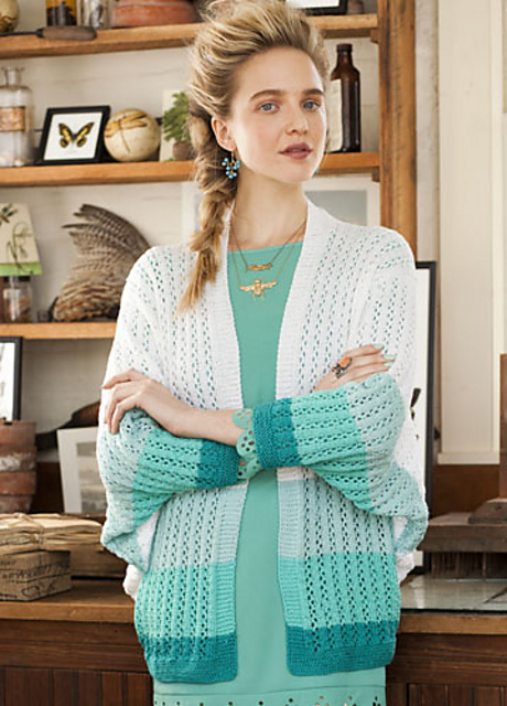 #03 Lace Striped Cardi