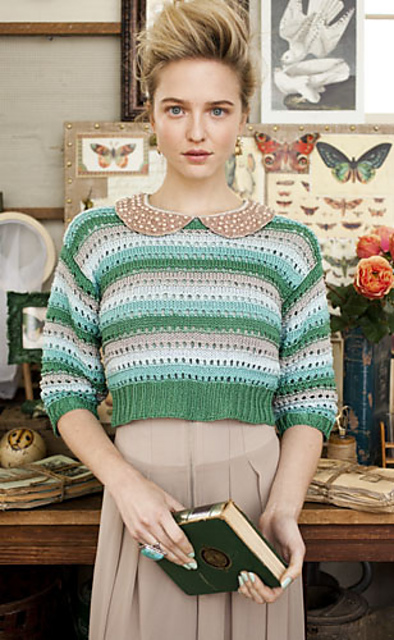 #05 Lace Stripe Pullover