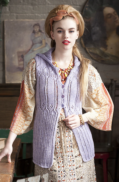 #23 Hooded Eyelet Vest