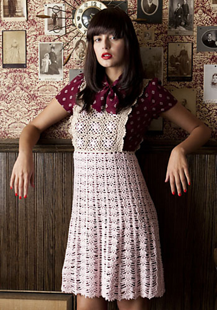 Ravelry: #18 Apron Dress pattern by Yoko Hatta (風工房)