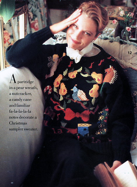 Oversized Pullover with Christmas Motifs