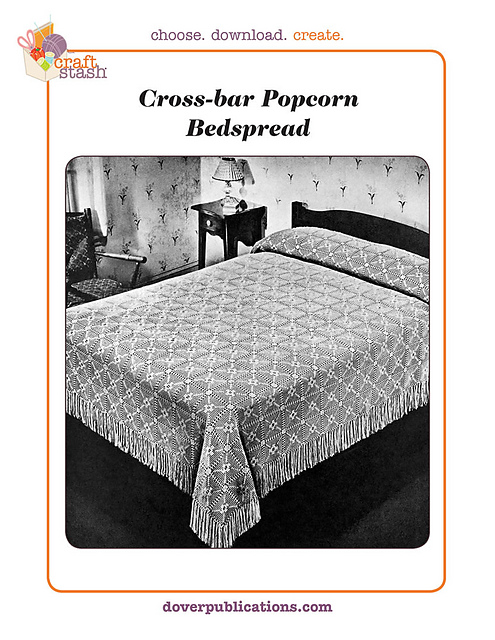 Cross-bar Popcorn Bedspread
