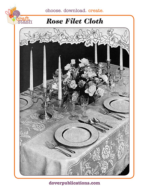 Rose Filet Cloth