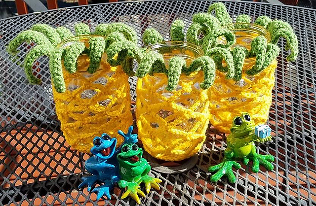 Pineapple Mason Jar Cover