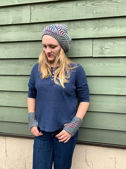 Birdie Brioche Hat and Gloves