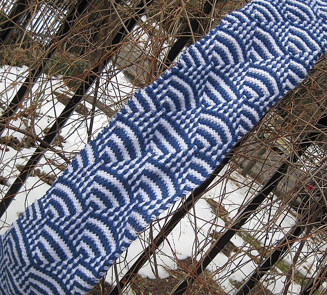 Faux Mitered Mosaic Scarf