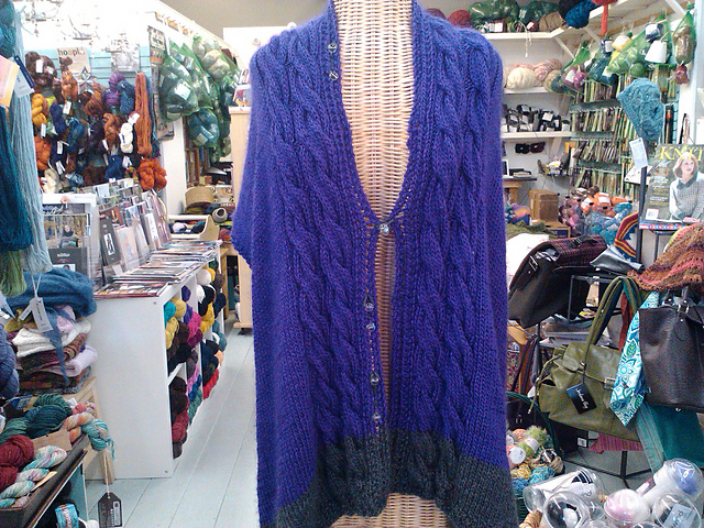 Convertible Cable Shawl - Wrap - Vest