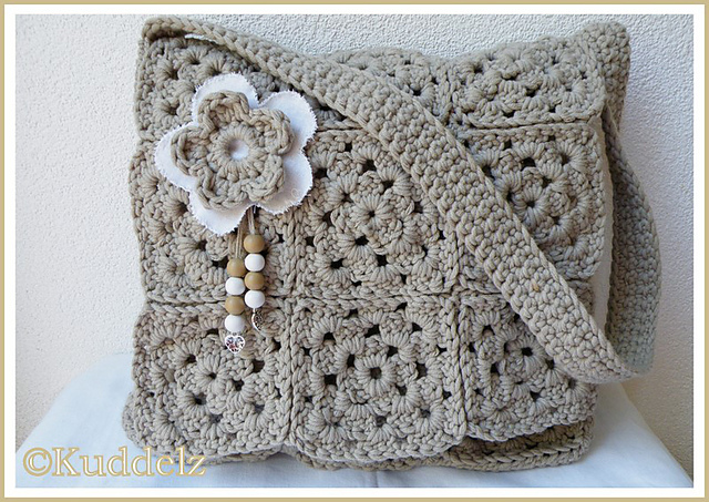 granny square post bag