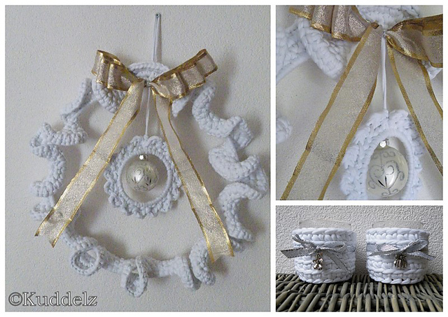 christmas ring and lovely candle holders