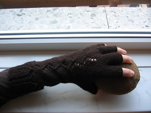 Fingerlinge mit Ajourmuster