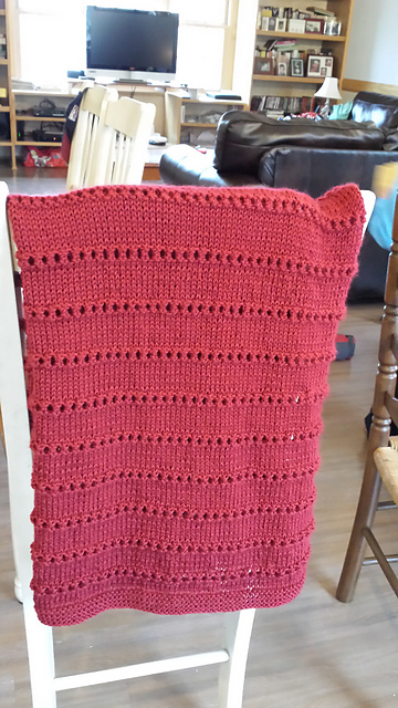 Eyelet Rows Afghan #6