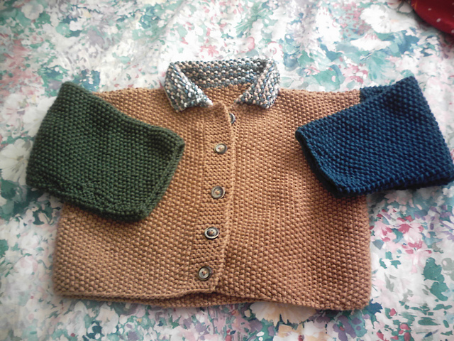 Toddler's Tricolor Cardigan