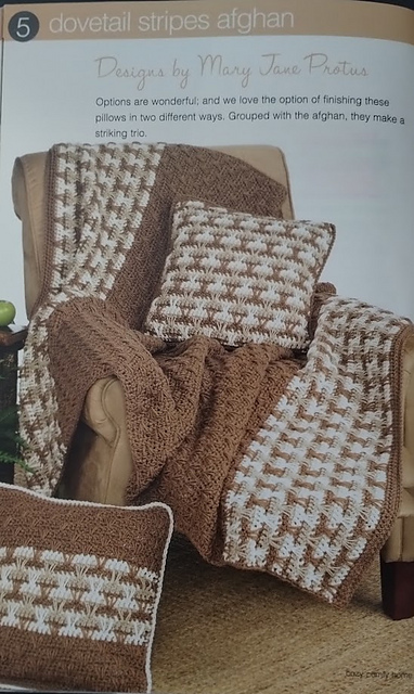 Dovetail Stripes Afghan & Pillows