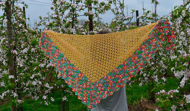baskets full of flowers shawl