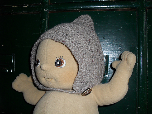 crocheted pixie hat