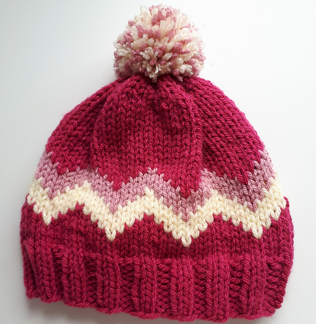 Kids Pink Bobble Hat