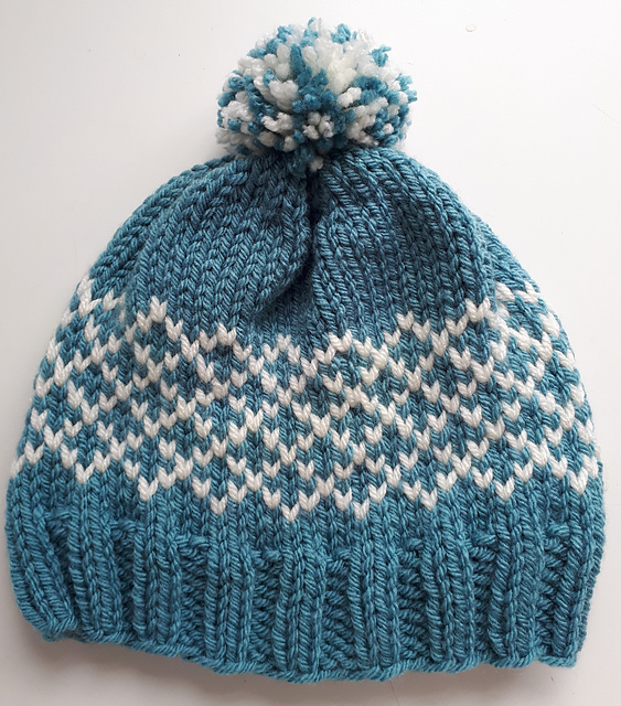 Kids Blue Bobble Hat