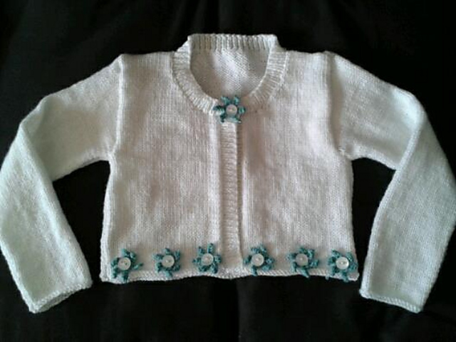 Cardigans with Flower Edging