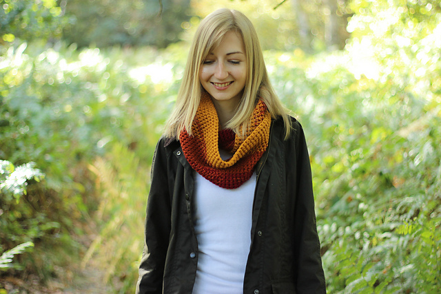 Autumn leaves infinity scarf