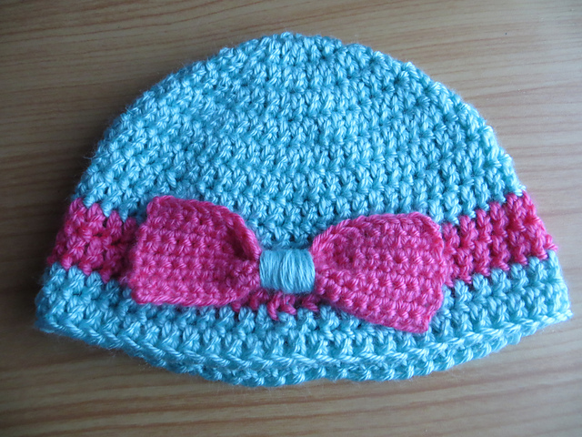 Striped Bow Beanie
