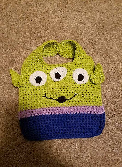 Three Eyed Alien Drool Bib