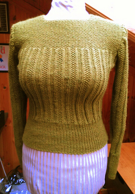 Ribbed Jumper with New Square Yoke