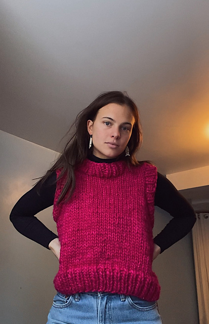 Basic Chunky Sweater Vest