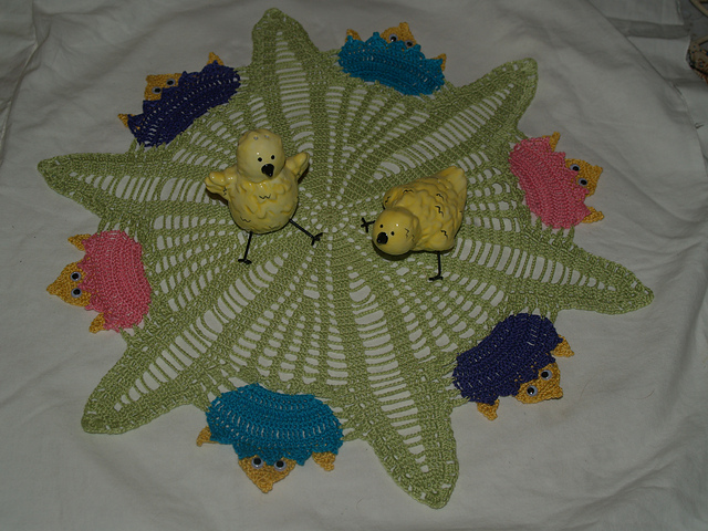 Hatching Chicks Crochet Doily Pattern