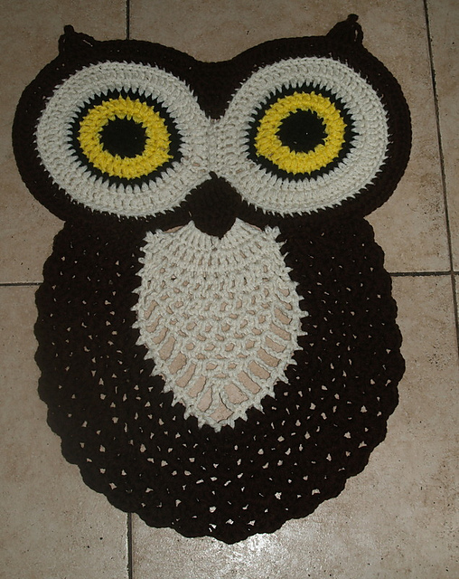 Crochet Owl Rug